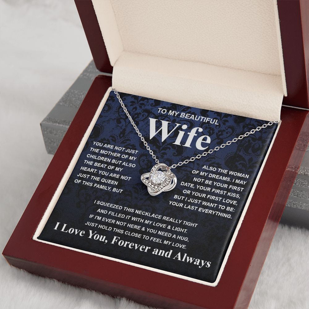 Gifts For Wife Birthday Gifts From Husband Necklace Valentines Days, Necklace for Future Soulmate, Wedding Necklace Jewelry for Wife Necklace Gifts from Husband - Soulmate Gift Necklace with Message Card and Gift Box Love knot Thang
