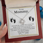 Gift for New Mom, Baby Feet Heart Necklace Baby Gift Set, To My Mommy, Necklaces For Women, Gifts for Mom, Baby Shower Gifts, Mommy to be Gifts, Pregnancy Gifts for First Time Moms, Mothers Day Gifts for New Mothers, Mother's Day Gi LOVE KNOT