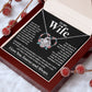 Couples Gifts Necklace To My Wife Necklace Birthday Christmas Jewelry Romantic Gifts For My Wife Pendant Jewelry with Message Card and Box Necklaces for Women Valentines Day Happy Anniversary Wedding Present Love knot Thang
