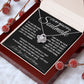 To My Beautiful Soulmate Necklace, Soulmate Jewelry For Women, Wife Necklace From Husband, Soulmate Gift For Her, To My Future Wife Necklace Message Card and Necklace Gift Box Gift Box Styles on Birthday, Wedding, Anniversary, Valentine Love knot Thang
