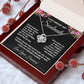 Soulmate Necklace Gifts from Husband, Wedding Gifts for Wife from Husband, Wife Birthday Gifts from Husband, To My Wife Necklace Message Card and Necklace Gifts Box Gift Box Styles on Birthday, Wedding, Anniversary, Valentine Love knot Thang