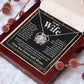 Couples Gifts Necklace To My Wife Necklace Anniversary Wedding Jewelry Romantic Gifts For My Wife Pendant Jewelry with Message Card and Box Necklaces for Women Valentines Day Happy Anniversary Wedding Present Love knot Thang