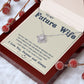 Soulmate Necklace For Women, Soulmate Gifts For Her, Future Wife Necklace, Necklaces For Girlfriend, To My Wife Necklace, Wife Necklace From Husband, Necklace Message Card and Gift Box Styles on Birthday, Christmas, Valentine Love knot Thang