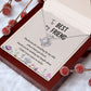 To My Best Friend On Her Wedding Day Necklace, Soul Sisters Necklace, BFF Necklace, Best Friend Gift Jewelry, Long Distance, Friends, Meaningful Necklace Message Card and Gift Box Styles on Birthday, Christmas, Anniversary  Love knot Thang