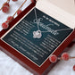 Personalized Valentine Gift For Wife, To My Soulmate Necklace For Women, Soulmate Necklace, To My Wife Necklace From Husband, Necklace Custom Name Message Card and Gift Box Styles on Birthday, Christmas, Wedding, Anniversary Love knot Thang