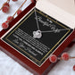 To My Beautiful Wife Necklace From Husband Pendant Jewelry with Message Card and Box Necklaces for Women Valentines Day Happy Anniversary Wedding Present for Birthday, Merry Christmas for Wife Love knot Thang