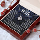 Couples Gifts Necklace To My Wife Necklace Anniversary Christmas Jewelry Romantic Gifts For My Wife Pendant Jewelry with Message Card and Box Necklaces for Women Valentines Day Happy Anniversary Wedding Present Love knot Thang