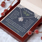 Wife Necklace Gift for Her, Soulmate Jewelry, Necklace for Future Soulmate, Valentine Anniversary Jewelry for Wife Necklace Gifts from Husband - Soulmate Gift Necklace with Message Card and Gift Box Love knot Thang
