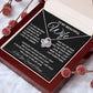 To My Beautiful Wife Necklace, Soulmate Jewelry For Women, Wife Necklace From Husband, Soulmate Gift For Her, To My Future Wife Necklace Message Card and Necklace Gift Box Gift Box Styles on Birthday, Wedding, Anniversary, Valentine Love knot Thang
