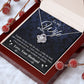 Valentine Gifts To My Soulmate Necklace Gifts for Wife from Husband, Wife Anniversary Gifts, Gift for Soulmate Necklace Message Card and Necklace Gift Box Gift Box Styles on Birthday, Wedding, Anniversary, Valentine Love knot Thang