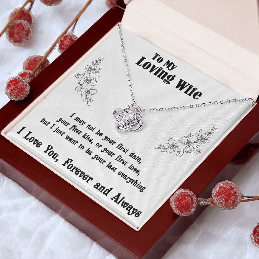 Soulmate Necklace For Women, Soulmate Gifts For Her, Future Wife Necklace, Necklaces For Girlfriend, To My Wife Necklace, Wife Necklace From Husband Necklace Message Card and Gift Box Styles on Birthday, Christmas, Valentine Love knot Thang
