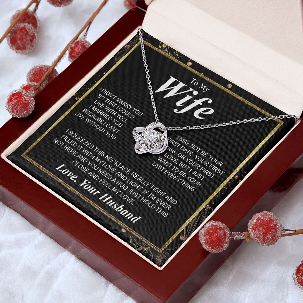 Valentine Gifts To My Soulmate Necklace Gifts for Wife from Husband, Soulmate Valentine Gifts, Gift for Soulmate Necklace Message Card and Necklace Gift Box Gift Box Styles on Birthday, Wedding, Anniversary, Valentine Love knot Thang