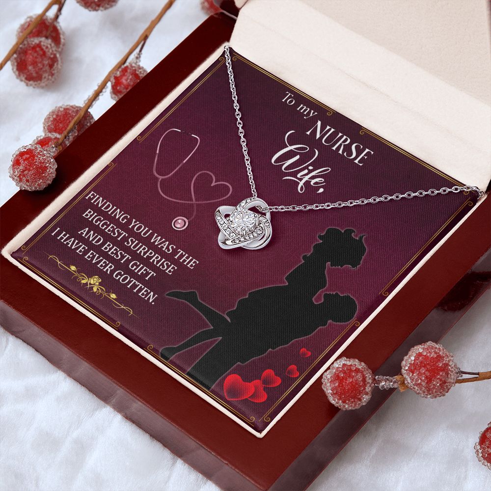 Couples Gifts,To My Nurse Wife Girlfriend Necklace Gifts From Husband, Wedding Anniversary Jewelry For Wife From Husband, Wife Birthday From Husband, To My Beautiful Wife Girlfriend Message Card and Gift Box styles On Birthday, Christmas, Anniversary  Lov