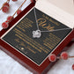 My Beautiful Soulmate Necklace Future Wife Gifts, Promise Necklace For Her, Fiance Gifts For Her, Valentine Gifts For Future Wife With Message Card Box LED, Soulmate Necklace For Women, To My Wife Necklace Love knot Thang
