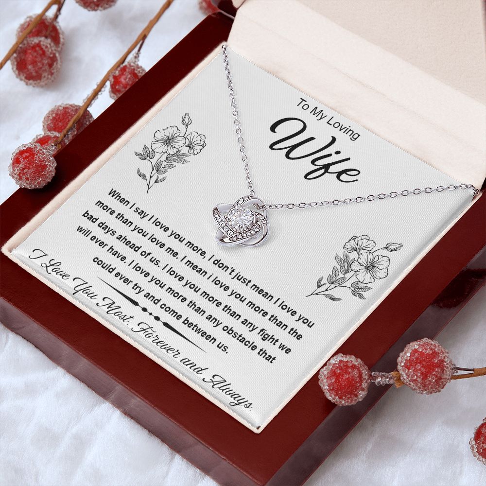 Soulmate Necklace For Women, Soulmate Gifts For Her, Future Wife Necklace, Necklaces Girlfriend, Soulmate Jewelry, To My Wife Necklace, Wife Necklace From Husband, Necklace Message Card and Gift Box Styles on Birthday, Christmas, Valentine Love knot Thang