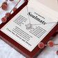 Gifts For Soulmate Birthday Gifts From Husband Necklace Valentines Days, Necklace for Future Soulmate, Valentine Necklace Jewelry for Wife Necklace Gifts from Husband - Soulmate Gift Necklace with Message Card and Gift Box Love knot Thang