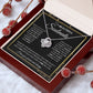 to My Beautiful Soulmate Necklace Future Wife Gifts, Promise Necklace For Her, Fiance Gifts For Her, Valentine Birthday Gifts For Future Wife With Message Card Box LED, Soulmate Necklace For Women, To My Wife Necklace Love knot Thang
