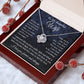 Wife Necklace Gift for Her, Soulmate Jewelry, Necklace for Future Soulmate, Valentine Anniversary Jewelry for Wife Necklace Gift from Husband - Soulmate Gift Necklace with Message Card and Gift Box Love knot Thang