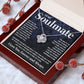 Couples Gifts Necklace To My Soulmate Necklace Anniversary Christmas Jewelry Romantic Gifts For My Wife Pendant Jewelry with Message Card and Box Necklaces for Women Valentines Day Happy Anniversary Wedding Present Love knot Thang