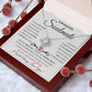 My Beautiful Soulmate Necklace Future Wife Gifts, Promise Necklace For Her, Fiance Gifts For Her, Valentine Birthday Gifts For Future Wife With Message Card Box LED, Soulmate Necklace For Women, To My Wife Necklace Love knot Thang