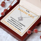 Couples Gifts, To My Badass Dear Wife Necklace Gifts From Husband, Wedding Anniversary For Wife From Husband, Wife Birthday From Husband, Necklace Custom Name Message Card and Gift Box Styles on Birthday, Christmas, Wedding, Anniversary Love knot Thang