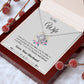 Couples Gifts, To My Dear Wife Necklace Gifts From Husband, Wedding Anniversary Jewelry For Wife From Husband, Necklace Customer Name Message Card and Gift Box styles On Birthday, Christmas, Anniversary Love knot Thang