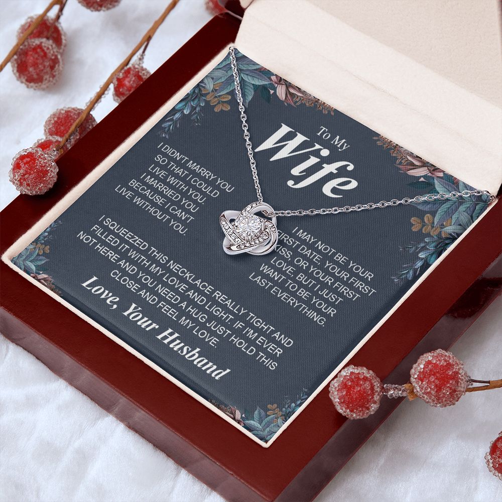 Valentine Gifts To My Soulmate Necklace Gifts for Wife from Husband, Soulmate Anniversary Gifts, Gift for Soulmate Necklace Message Card and Necklace Gift Box Gift Box Styles on Birthday, Wedding, Anniversary, Valentine Love knot Thang