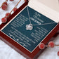 To The Woman Necklace Future Wife Gifts, Promise Necklace For Her, Fiance Gifts For Her, Valentine Birthday Gifts For Future Wife With Message Card Box LED, Soulmate Necklace For Women, To My Wife Necklace Love knot Thang