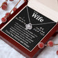 To My Wife Necklace To My Future Wife Necklace Gifts, Promise Necklace For Her, Fiance Gifts For Her, Valentine Gifts For Soulmate From Husband With Message Card Box LED, Soulmate Necklace For Women, To My Wife Necklace Love knot Thang