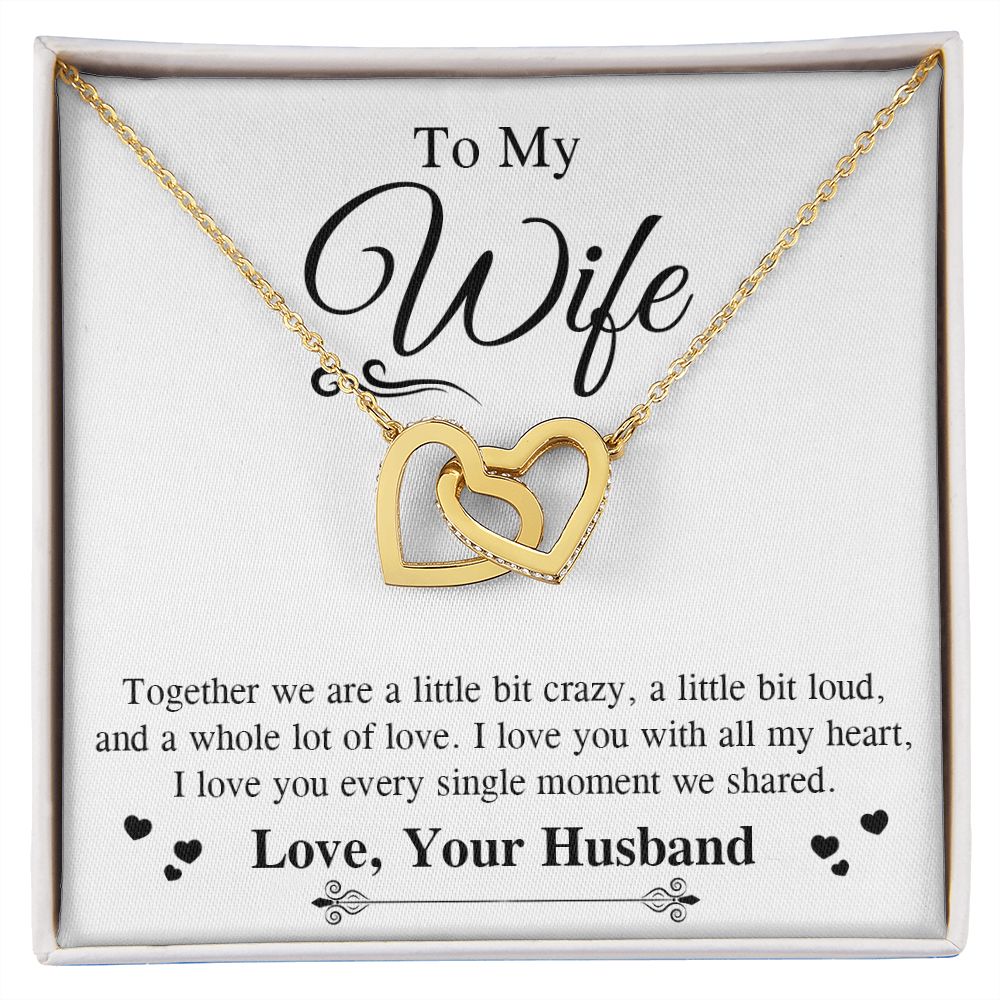 Valentine To My Soulmate Necklace Gifts for Wife from Husband, Soulmate Anniversary Gifts, Gift for Soulmate Necklace Message Card and Necklace Gift Box Gift Box Styles on Birthday, Wedding, Anniversary, Valentine Interlocking Heart