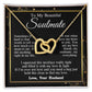 Soulmate Necklace from Husband, Valentine Romantic Gift for Wife from Husband to My Wife Necklaces, Wife Jewelry Necklace Message Card and Necklace Gift Box Gift Box Styles on Birthday, Wedding, Anniversary, Valentine Interlocking Heart