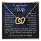 Wife Necklace Gift for Her, Soulmate Jewelry, Necklace for Future Soulmate, Valentine Anniversary Jewelry for Wife Necklace Gift from Husband - Soulmate Gift Necklace with Message Card and Gift Box Interlocking Heart