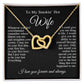 To My Beautiful Soulmate Necklace, Valentine Anniversary Jewelry for Women, Anniversary Gifts For Wife From Husband To My Wife Necklace Message Card and Necklace Gift Box Gift Box Styles on Birthday, Wedding, Anniversary, Valentine Interlocking Heart