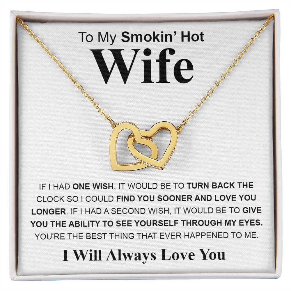 Gifts For Wife Birthday Gifts From Husband Necklace Valentines Day, Necklace for Future Soulmate, Wedding Anniversary Jewelry for Wife Necklace Gifts from Husband - Soulmate Gift Necklace with Message Card and Gift Box Interlocking Heart