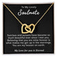 To My Lovely Soulmate Necklace Gift From Husband To My Badass Wife Pendant Valentine Jewelry with Message Card and Gift Box. Gift for Wife. Necklace Gift Set for Wife Necklace Gifts Box Gift Box Styles Interlocking Heart