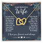 To My Beautiful Wife Necklace Gift, Soulmate for Wife Valentine Gifts from Husband, Birthday for Women, Soulmate Gifts, Message Card and Necklace Gifts Box Gift Box Styles on Birthday, Wedding, Anniversary, Valentine Interlocking Heart