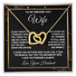 Wife Necklace Gifts from Husband, Anniversary Gifts for Wife from Husband, Wife Valentine Gift from Husband, To My Wife Necklace Message Card and Necklace Gifts Box Gift Box Styles on Birthday, Wedding, Anniversary, Valentine Interlocking Heart