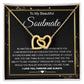 To My Beautiful Soulmate Necklace Gifts for Wife from Husband, Wife Valentine Gifts, Gift for Wife, Message Card and Necklace Gift Box Gift Box Styles on Birthday, Wedding, Anniversary, Valentine Interlocking Heart
