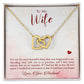 Couples Gifts,My Wife Girlfriend Necklace Gifts From Husband, Wedding Anniversary Jewelry For Wife From Husband, Wife Birthday From Husband, To My Beautiful Wife Girlfriend Message Card and Gift Box styles On Birthday, Christmas, Anniversary  Interlocking