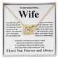 Gifts For Wife Birthday Gifts From Husband Necklace Valentines Days, Necklace for Future Soulmate, Valentine Necklace Jewelry for Wife Necklace Gifts from Husband - Soulmate Gift Necklace with Message Card and Gift Box Interlocking Heart