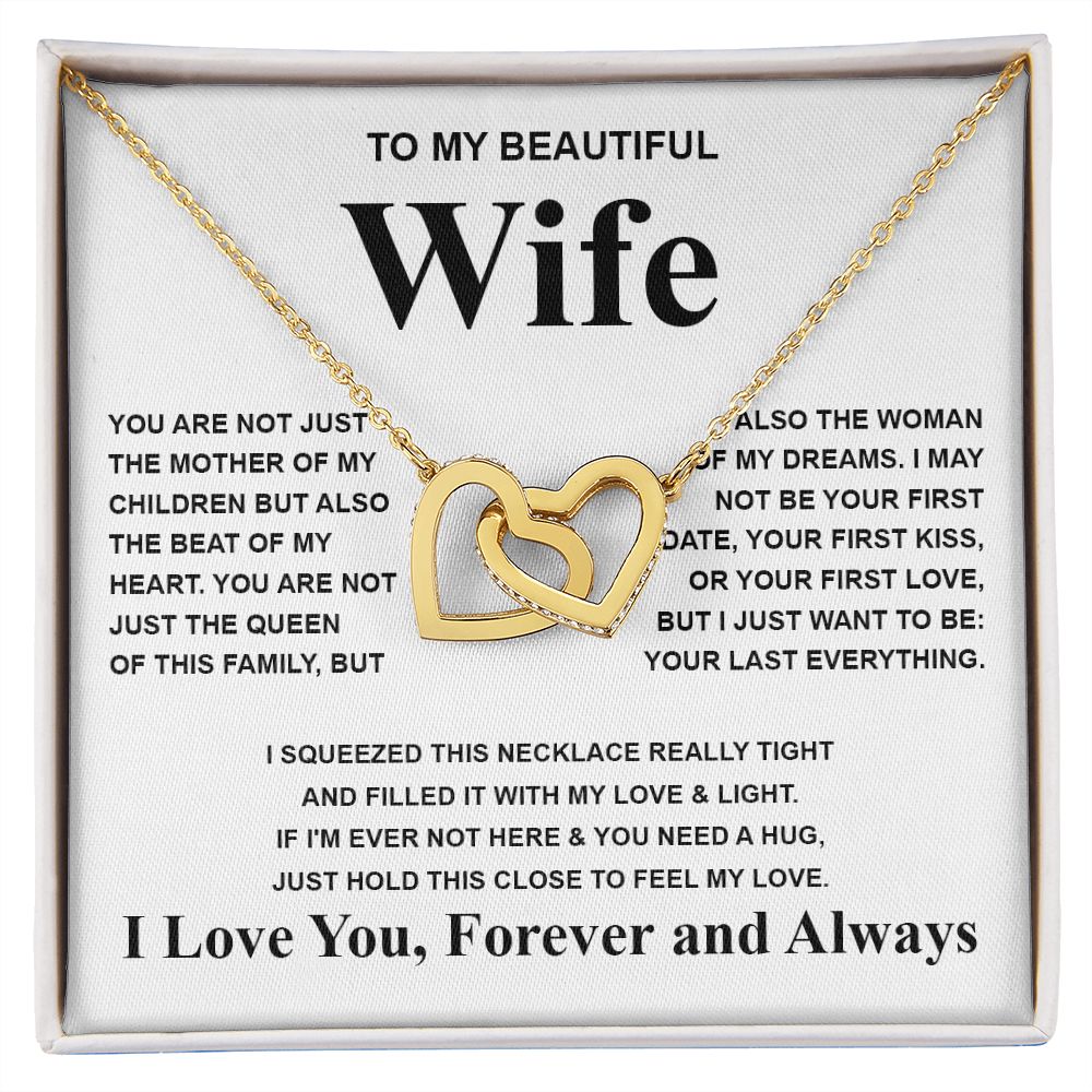 Gifts For Wife Birthday Gifts From Husband Necklace Valentines Days, Necklace for Future Soulmate, Valentine Necklace Jewelry for Wife Necklace Gifts from Husband - Soulmate Gift Necklace with Message Card and Gift Box Interlocking Heart