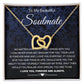 To My Beautiful Soulmate Necklace Birthday Gifts for Wife Gifts from Husband, Wife Valentine Gifts, Gift for Wife, Message Card and Necklace Gift Box Gift Box Styles on Birthday, Wedding, Anniversary, Valentine Interlocking Heart
