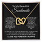 To My Beautiful Soulmate Necklace, Love Necklace for Girlfriend, Soulmate Jewelry, Soulmate Necklace, Future Wife Gifts, Necklace for Wife from Husband Necklace Message Card and Gift Box Styles on Birthday, Christmas, Wedding, Anniversary Interlocking Hea