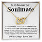 Gifts For Soulmate Birthday Gifts From Husband Necklace Valentines Day, Necklace for Future Soulmate, Wedding Anniversary Jewelry for Wife Necklace Gifts from Husband - Soulmate Gift Necklace with Message Card and Gift Box Interlocking Heart
