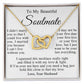 Soulmate Necklace Gift From Husband, Wedding Anniversary Romantic Gifts for Wife from Husband, Soulmate Birthday Gifts Message Card and Necklace Gifts Box Gift Box Styles on Birthday, Wedding, Anniversary, Valentine Interlocking Heart