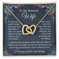 Wife Necklace Gift for Her, Soulmate Jewelry, Necklace for Future Wife, Anniversary Valentine Jewelry for Wife Necklace Gifts from Husband - Soulmate Gift Necklace with Message Card and Gifts Box Interlocking Heart