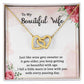To My Wife Necklace Romantic Gifts For Her Unique Necklaces For Wife From Husband Cute Valentines Day Anniversary Birthday For Wife, Meaningful Necklace Message Card and Gift Box Styles on Birthday, Christmas, Anniversary Interlocking Heart