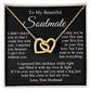 Soulmate Necklace Gift From Husband, Anniversary Romantic Gifts for Wife from Husband, Soulmate Birthday Gifts Message Card and Necklace Gifts Box Gift Box Styles on Birthday, Wedding, Anniversary, Valentine Interlocking Heart