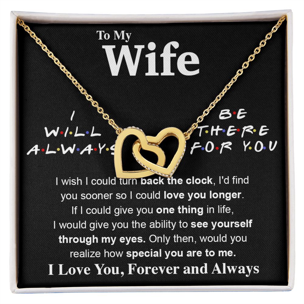 To My Wife Necklace To My Future Wife Necklace Gifts, Promise Necklace For Her, Fiance Gifts For Her, Valentine Gifts For Soulmate From Husband With Message Card Box LED, Soulmate Necklace For Women, To My Wife Necklace Interlocking Heart