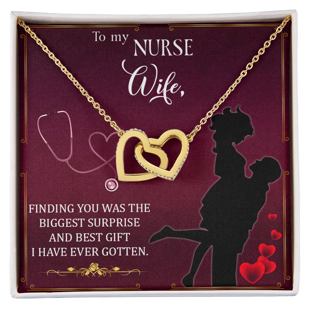 Couples Gifts,To My Nurse Wife Girlfriend Necklace Gifts From Husband, Wedding Anniversary Jewelry For Wife From Husband, Wife Birthday From Husband, To My Beautiful Wife Girlfriend Message Card and Gift Box styles On Birthday, Christmas, Anniversary  Int